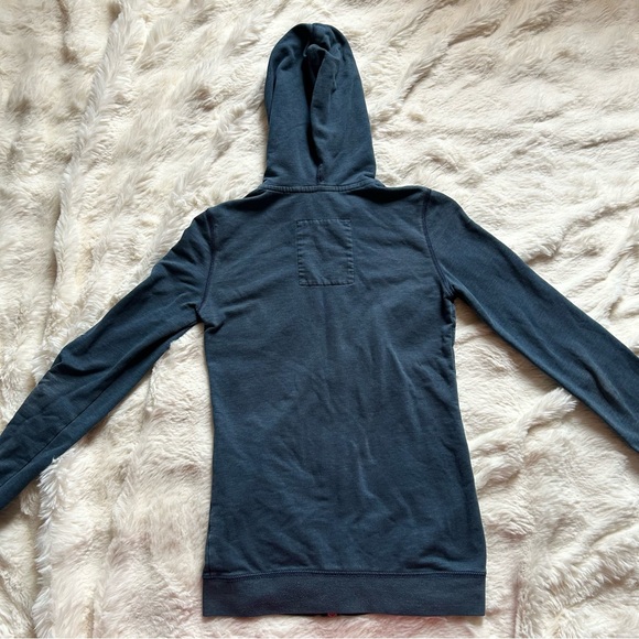 Y2K Hollister navy zip-up hoodie with classic logo embroidery — polkadot hood ❤️ - Picture 5 of 5